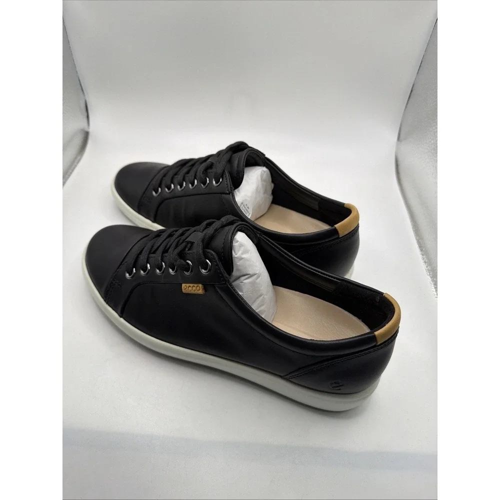ECCO‎ Soft Men's Sneaker  Size 8-8.5 470794 01001 Black Brand New